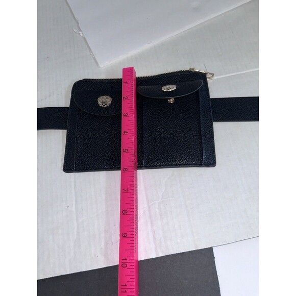 VINCE CAMUTO Black faux leather waist belt with bag Size Large - Picture 16 of 16